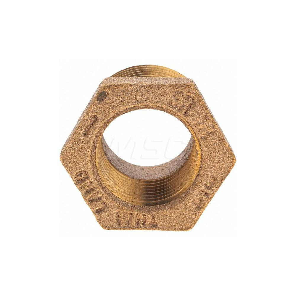 Merit Brass 1 x 3/4" Brass Pipe Hex Bushing 02203818 MSC