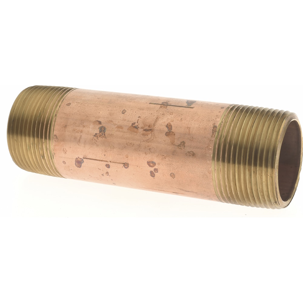 Merit Brass 2120-500 Brass Pipe Nipple: Threaded on Both Ends, 5" OAL, 1-1/4" NPT Image