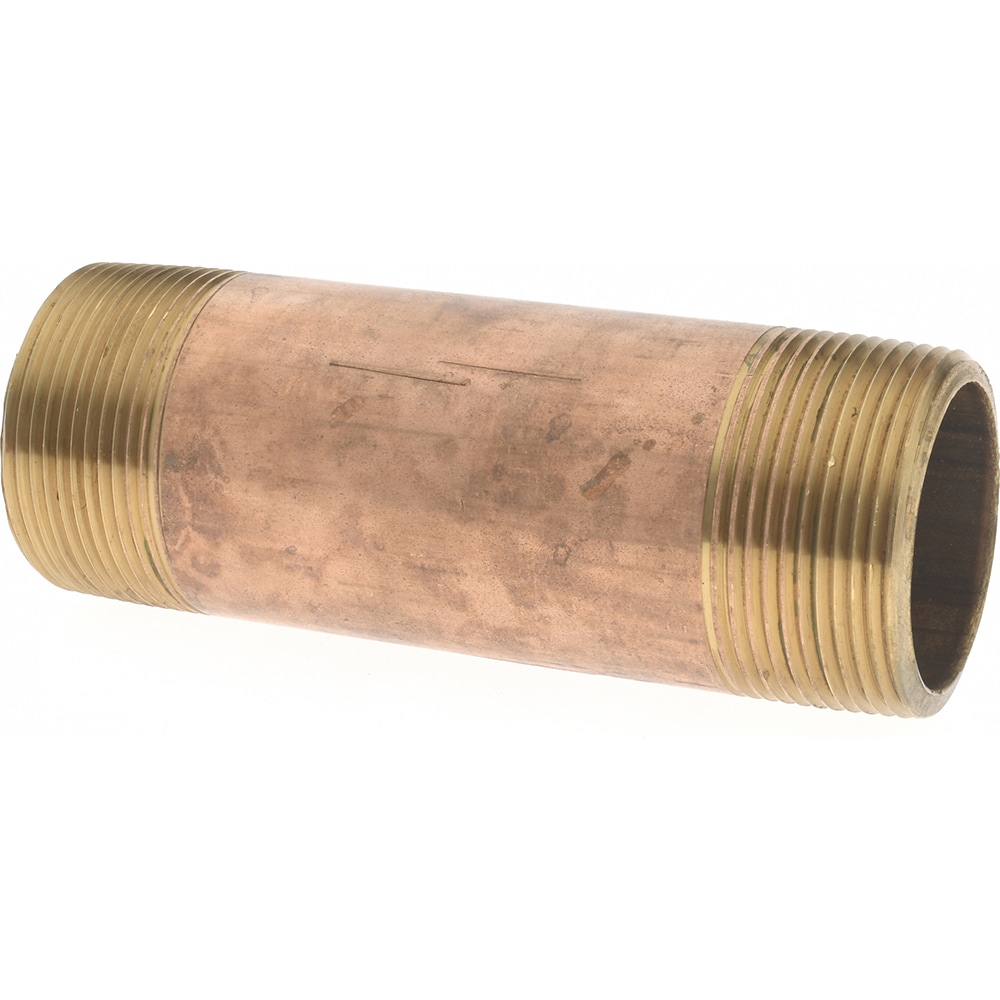 Merit Brass 2124-500 Brass Pipe Nipple: Threaded on Both Ends, 5" OAL, 1-1/2" NPT Image