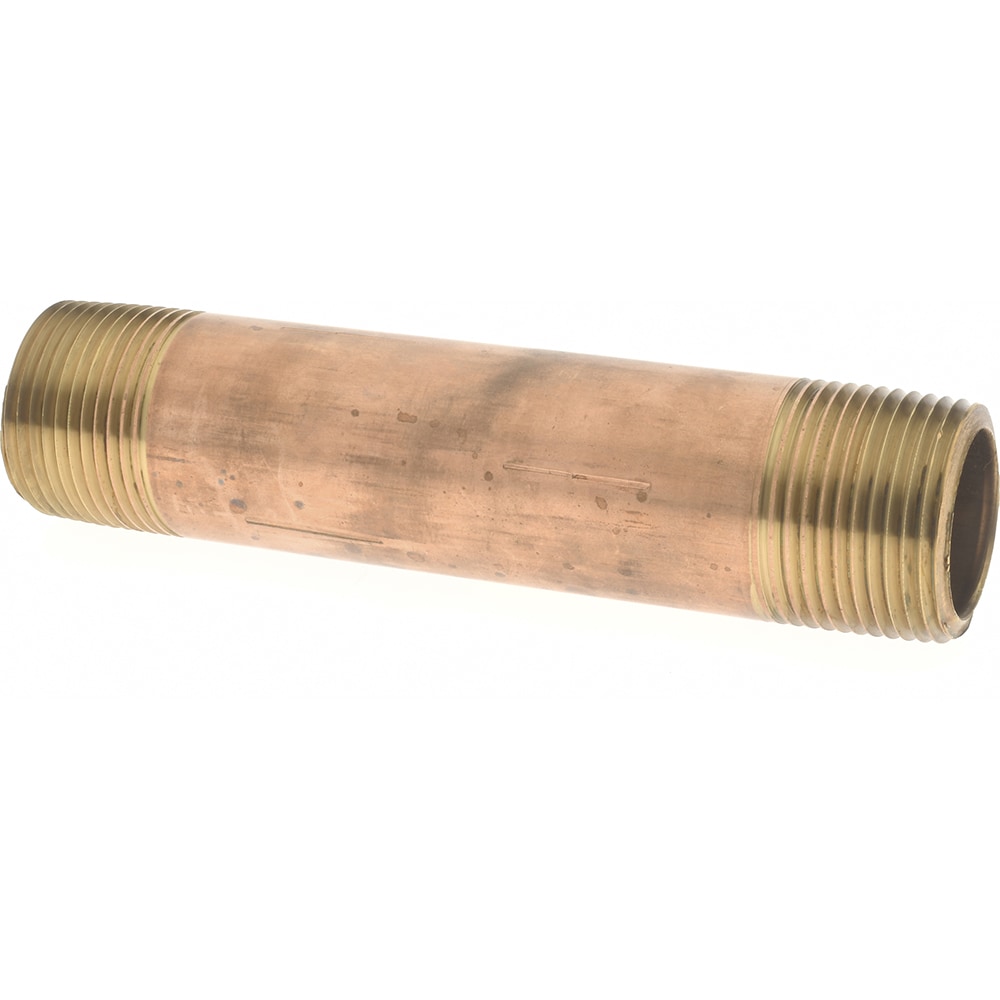 Merit Brass 2116-550 Brass Pipe Nipple: Threaded on Both Ends, 5-1/2" OAL, 1" NPT Image