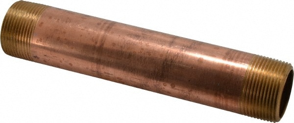 Merit Brass 2120-800 Brass Pipe Nipple: Threaded on Both Ends, 8" OAL, 1-1/4" NPT Image