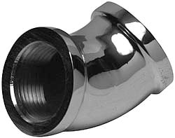 Merit Brass C102-12 Brass Pipe 45 ° Elbow: 3/4" Fitting, Threaded, FNPT x FNPT, Class 125 Image