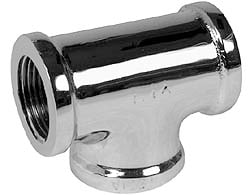 Merit Brass C106-16 Brass Pipe Tee: 1" Fitting, FNPT x FNPT, Class 125 Image