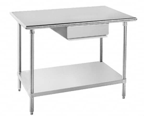 Eagle MHC T3036SEB Stationary Work Table: Polished Stainless Steel 