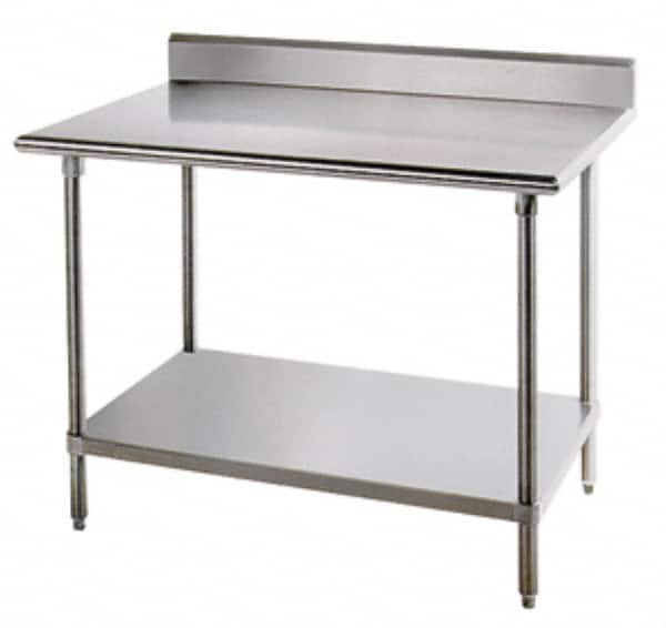 Eagle MHC T3048E-BS Stationary Work Table: Polished Stainless Steel 