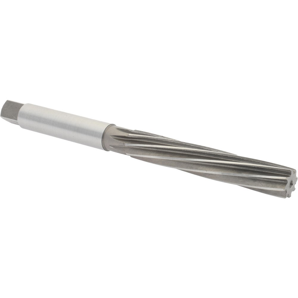Hand Reamer: 1/4" Dia, 2" Flute Length, 6 Flutes, 4" OAL