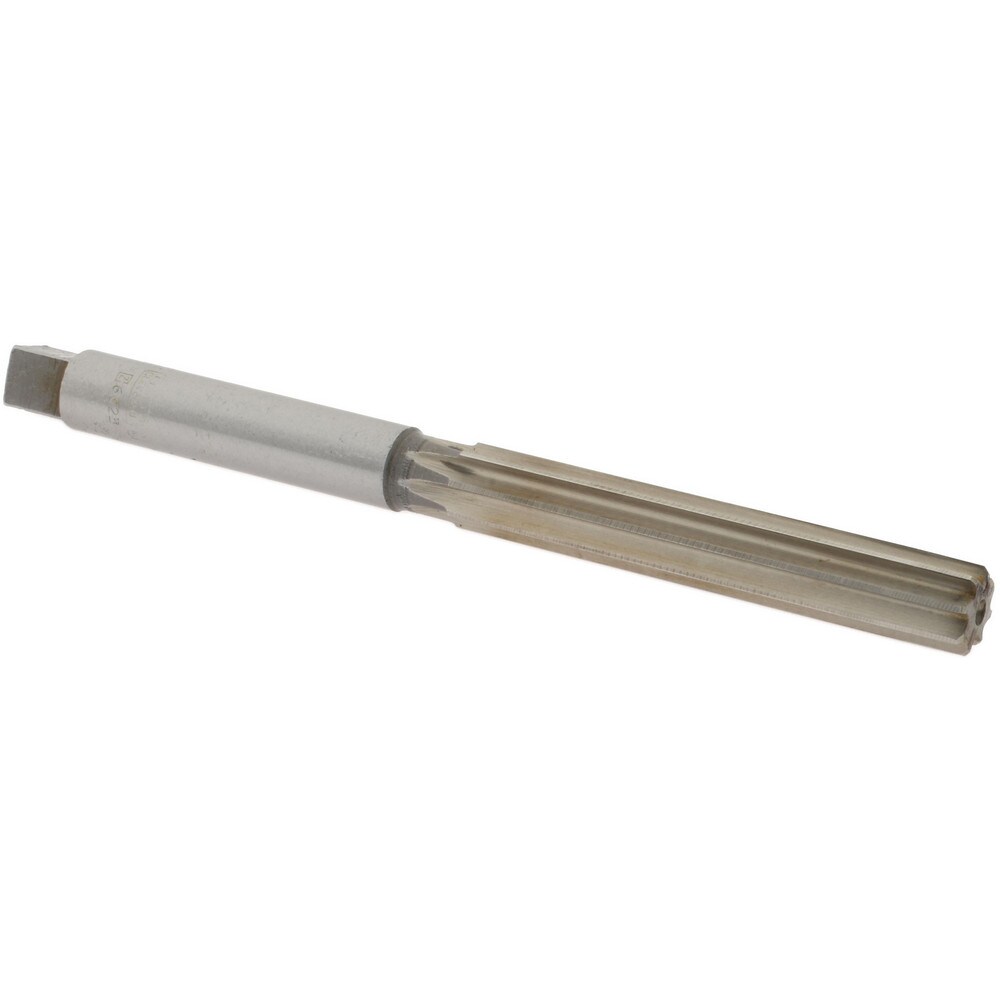 Hand Reamer: 15/32" Dia, 2-7/8" Flute Length, 8 Flutes, 5-3/4" OAL