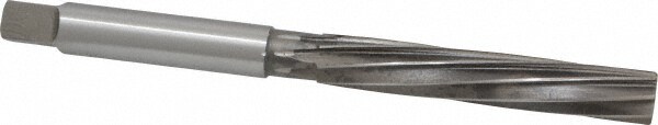 Hand Reamer: 1/2" Dia, 3" Flute Length, 8 Flutes, 6" OAL
