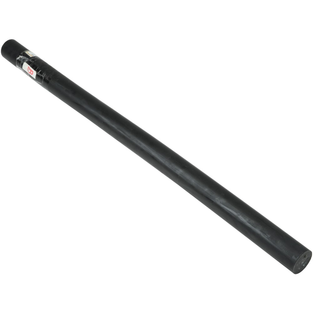 Plastic Rod: Polyurethane, 3' Long, 2" Dia, Black