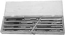 Letter A to J Diam, 15/32 to 1-11/32" Variable Diam, Straight Shank, Adjustable Hand Reamer Set