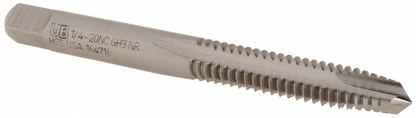 Union Butterfield 1 4 Unc 2b 3b 3 Flute Bright Finish High Speed Steel Spiral Point Tap Msc Industrial Supply
