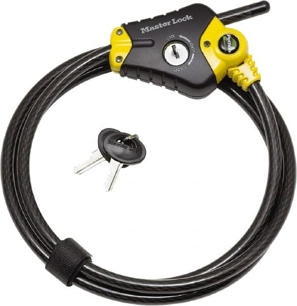 Master Lock 8413XDPF 6 Long 4 Pin Tumbler Keyed Padlock Cable & Lock 