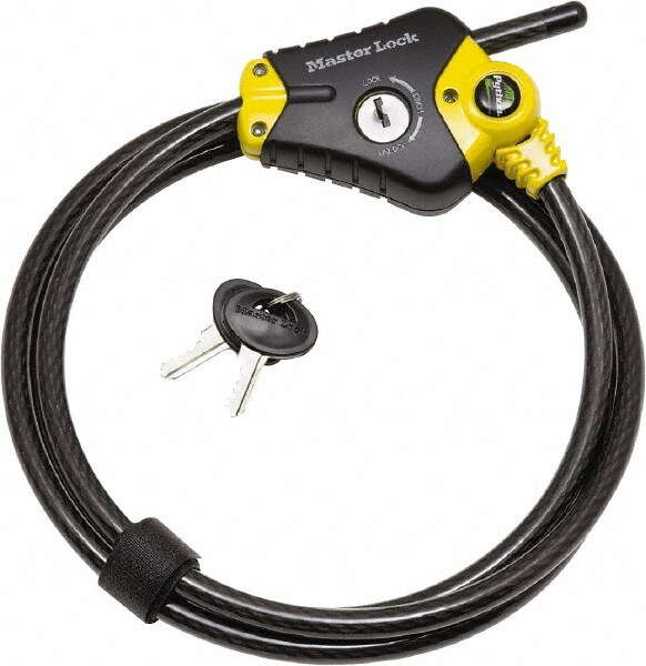 6' Long 4 Pin Tumbler Keyed Padlock Cable & Lock