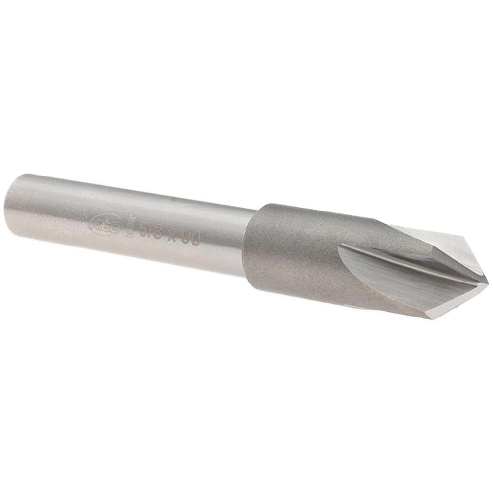 Countersink: 5/8" Head Dia, 90 ° Included Angle, 4 Flutes, High Speed Steel, Right Hand Cut
