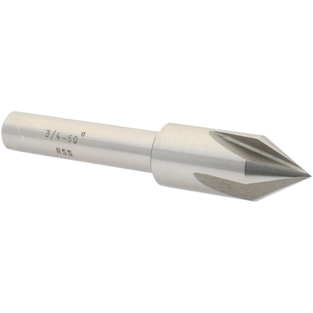 Value Collection SC3060048 3/4" Head Diam, 1/2" Shank Diam, 4 Flute 60° High Speed Steel Countersink Image