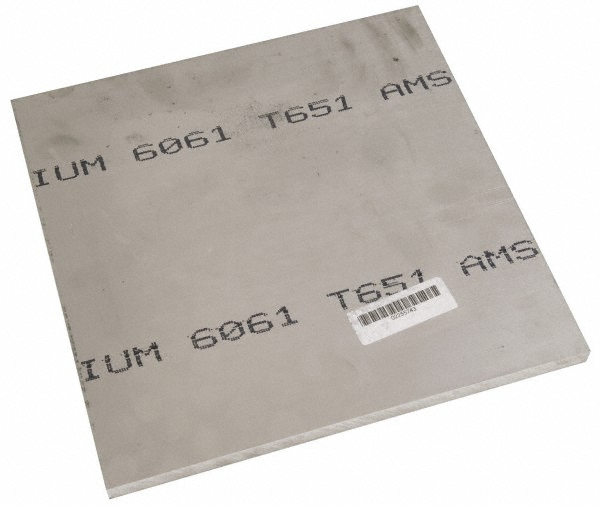 6061 Aluminum Plate, 3/8 X 12 X 24 Inch - T651 Solid Stock For Machining