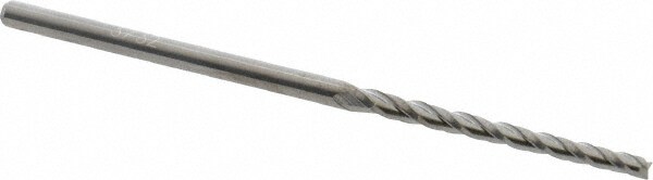 Tapered End Mill: 0.5 ° per Side, 3/32" Small Dia, 1-1/4" LOC, 3 Flutes, Solid Carbide, Square End