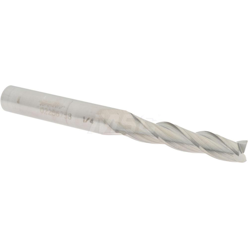 Tapered End Mill: 0.5 ° per Side, 1/4" Small Dia, 1-1/4" LOC, 3 Flutes, Solid Carbide, Square End