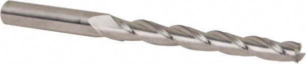 Accupro 12177444 Tapered End Mill: 0.5 ° per Side, 1/4" Small Dia, 2-1/4" LOC, 3 Flutes, Solid Carbide, Square End Image