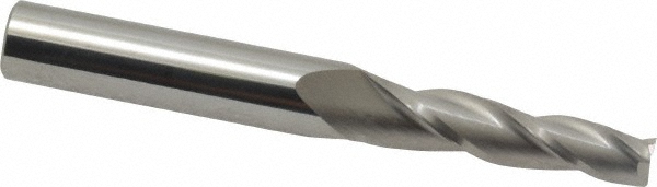 Accupro 12177488 Tapered End Mill: 2 &deg; per Side, 1/4" Small Dia, 1-1/4" LOC, 3 Flutes, Solid Carbide, Square End Image