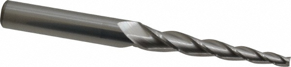Accupro 12177509 Tapered End Mill: 3 &deg; per Side, 3/16" Small Dia, 2-1/2" LOC, 3 Flutes, Solid Carbide, Square End Image