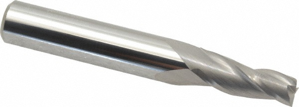 Accupro 12177511 Tapered End Mill: 3 &deg; per Side, 1/4" Small Dia, 3/4" LOC, 3 Flutes, Solid Carbide, Square End Image