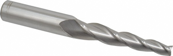 Accupro 12177517 Tapered End Mill: 3 &deg; per Side, 3/8" Small Dia, 3-1/4" LOC, 3 Flutes, Solid Carbide, Square End Image