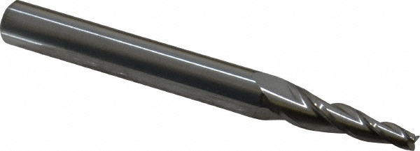 Accupro 12177524 Tapered End Mill: 5 &deg; per Side, 1/8" Small Dia, 1" LOC, 3 Flutes, Solid Carbide, Square End Image