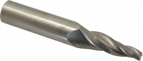 Accupro 12177543 Tapered End Mill: 7 &deg; per Side, 3/8" Small Dia, 2-1/2" LOC, 3 Flutes, Solid Carbide, Square End Image