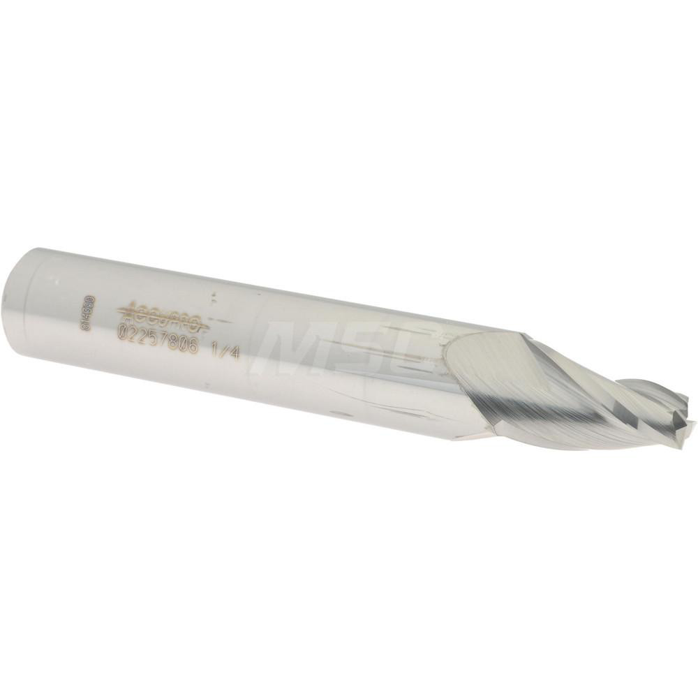 Accupro Tapered End Mill 10 ° per Side, 1/4" Small Dia, 3/4" LOC, 3