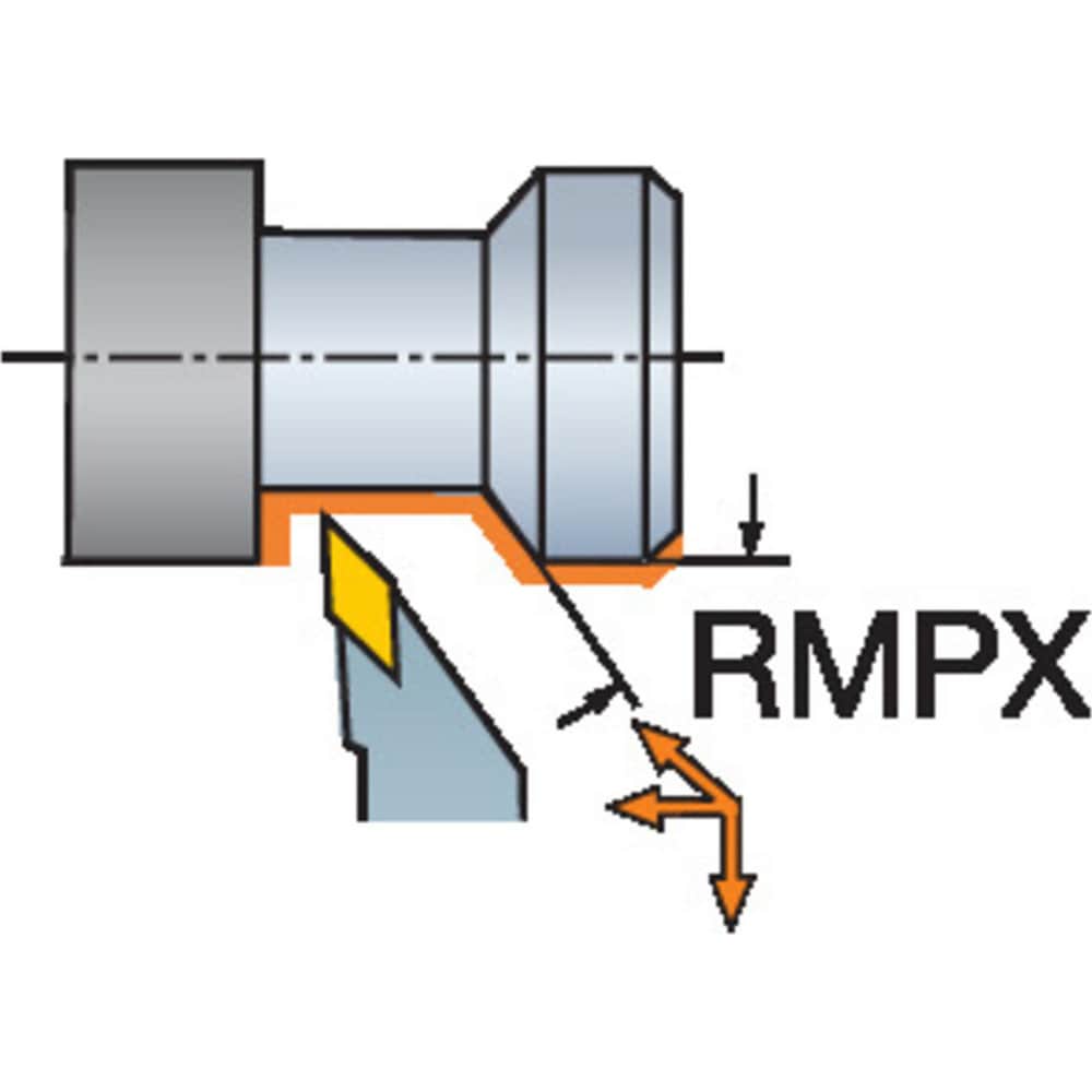 Right Hand Lever Lock Steel External Square Shank VNMG 332 Insert Size 3//4 Width x 3//4 Height Shank 4.5 Length x 1 Width Sandvik Coromant MVTNR 12 3B Turning Insert Holder 62.5 Degree Entering Angle