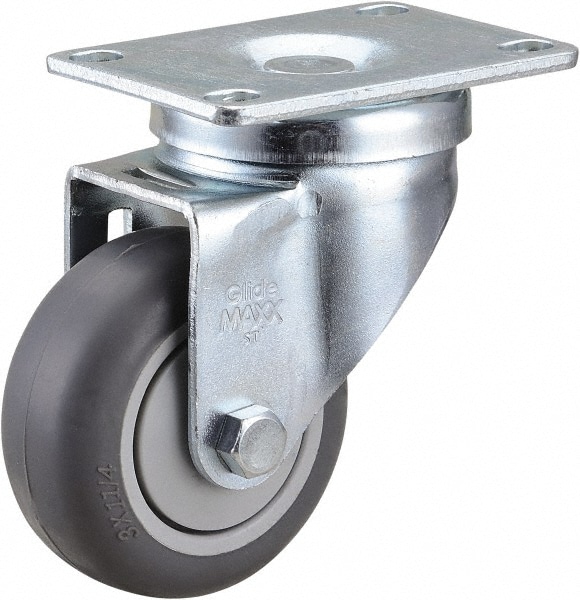 Value Collection V116012 3" Diam x 1-1/4" Wide x 4-3/8" OAH Top Plate Mount Swivel Caster Image