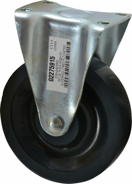 Value Collection Rigid Top Plate Caster: Polyurethane, 220 lb, 5" Dia, 1-1/4" Wide, 6-15/32" OAH - 2-7/8 x 3-5/8" Plate, 2-15/16 x 1-3/4" Bolt Hole