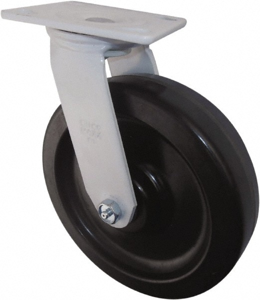 Value Collection GMC-SH-0062 Swivel Top Plate Caster: Phenolic, 8" Wheel Dia, 2" Wheel Width, 1,200 lb Capacity, 9-1/2" OAH Image