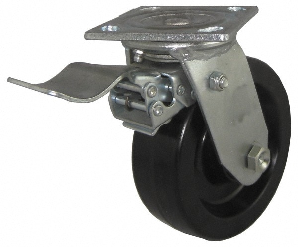 Value Collection GMC-SH-0088 Swivel Top Plate Caster: Phenolic, 5" Wheel Dia, 2" Wheel Width, 1,100 lb Capacity, 6-1/2" OAH Image