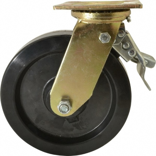 Value Collection GMC-SH-0104 Swivel Top Plate Caster: Phenolic, 8" Wheel Dia, 2" Wheel Width, 1,100 lb Capacity, 9-1/2" OAH Image