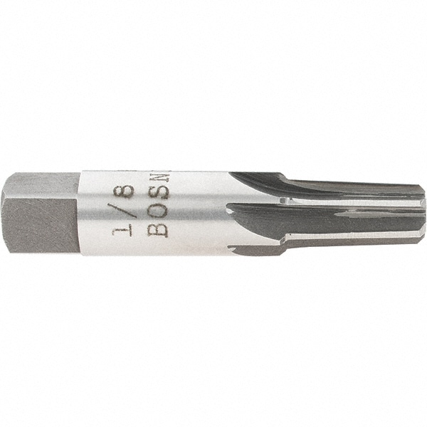 Value Collection SM31P0008 1/8" Pipe, 0.362" Diam, 0.316" Small End Diam, Straight Shank, 3/4" Flute, Taper Pipe Reamer Image