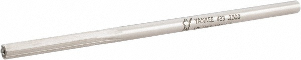 Made in USA 433-0.2500 Chucking Reamer: 1/4" Dia, 6" OAL, 1-1/2" Flute Length, Straight Shank, High Speed Steel Image