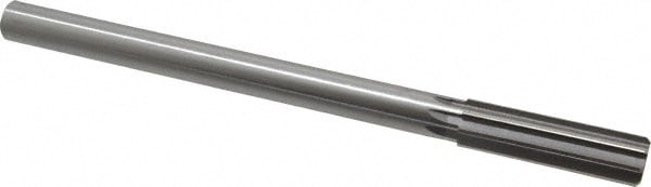 Made in USA 433-0.7283 Chucking Reamer: 0.7283" Dia, 9-1/2" OAL, 2-1/2" Flute Length, Straight Shank, High Speed Steel Image