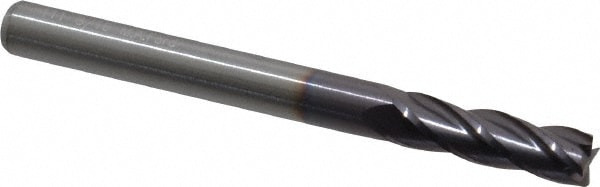 M.A. Ford. 11118750A Square End Mill: 3/16 Dia, 5/8 LOC, 3/16 Shank Dia, 2 OAL, 4 Flutes, Solid Carbide Image