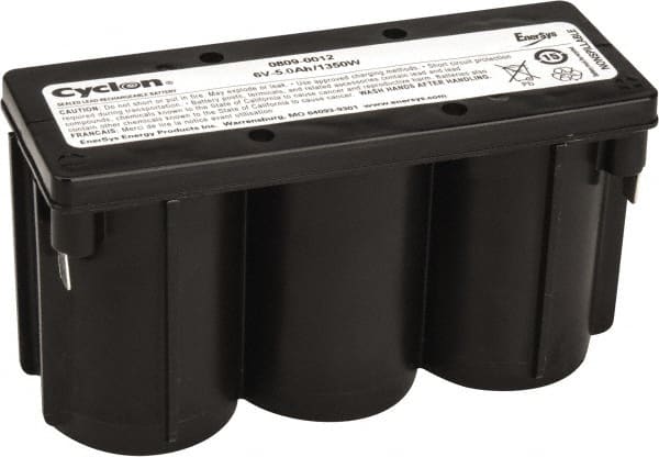 Mule 6PL016G Rechargeable Lead Battery: 6V, Quick-Disconnect Terminal 
