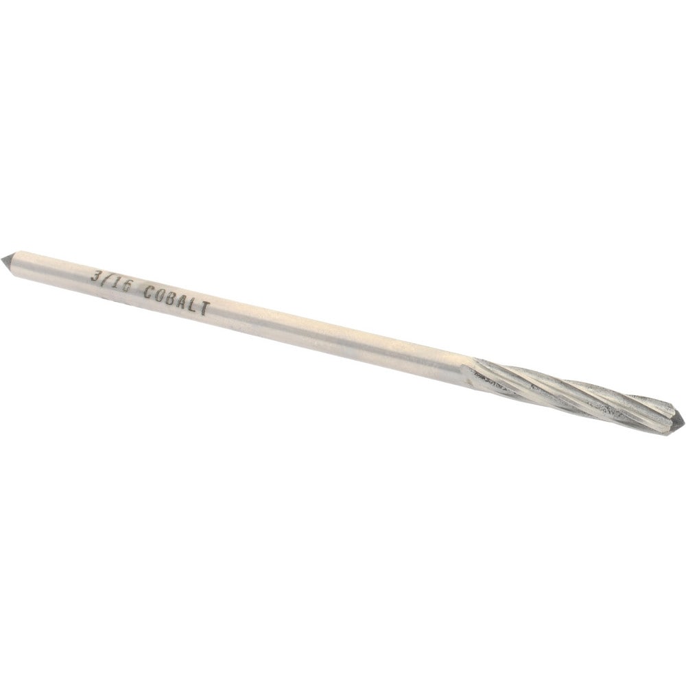 Value Collection SM1500012 Chucking Reamer: 3/16" Dia, 4-1/2" OAL, 1-1/8" Flute Length, Straight Shank, Cobalt Steel Image