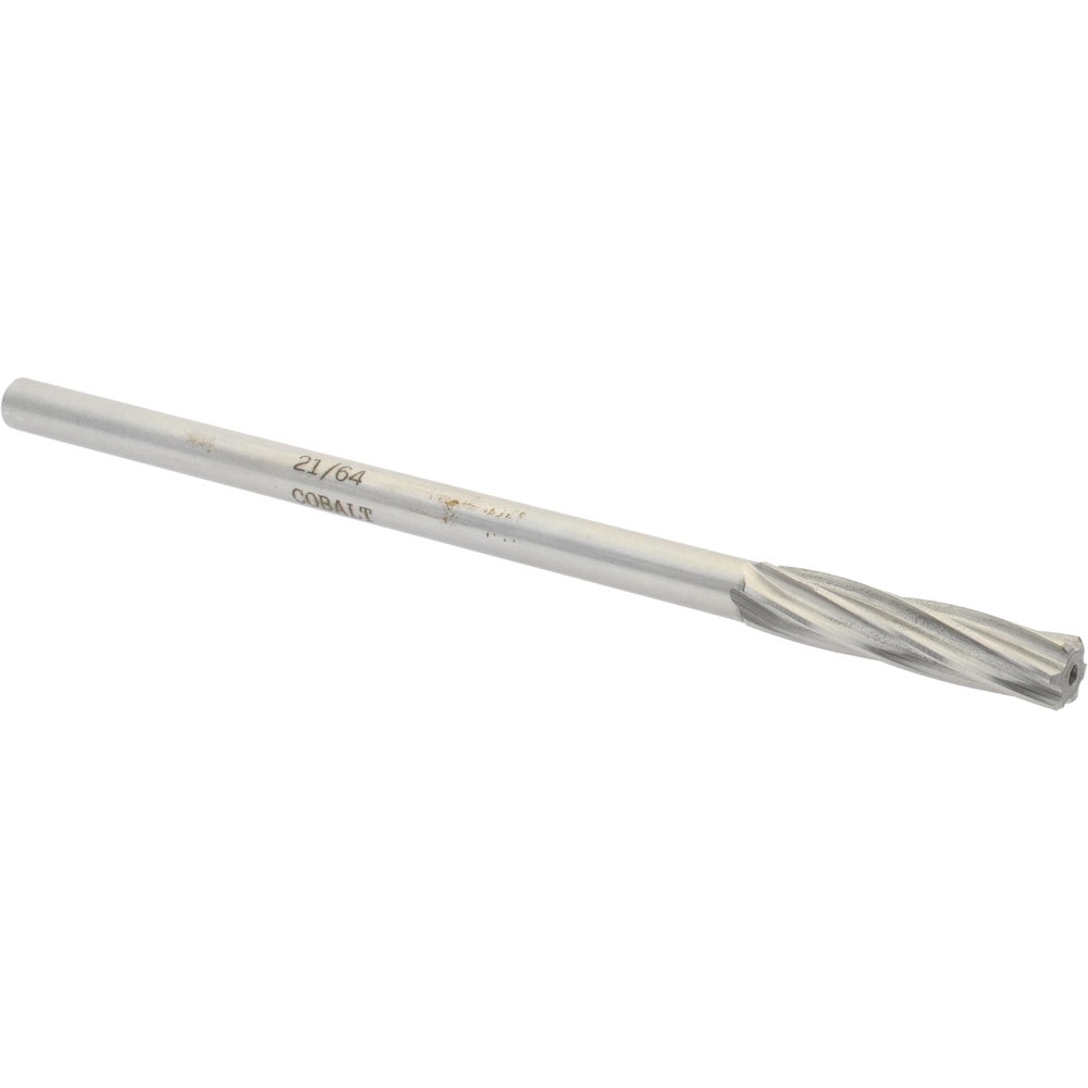 Value Collection SM1500021 Chucking Reamer: 21/64" Dia, 6" OAL, 1-1/2" Flute Length, Straight Shank, Cobalt Steel Image