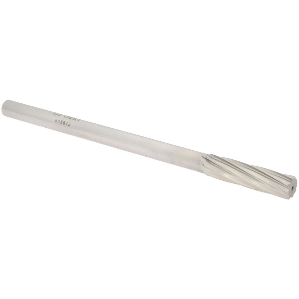 Value Collection SM1500032 Chucking Reamer: 1/2" Dia, 8" OAL, 2" Flute Length, Straight Shank, Cobalt Steel Image