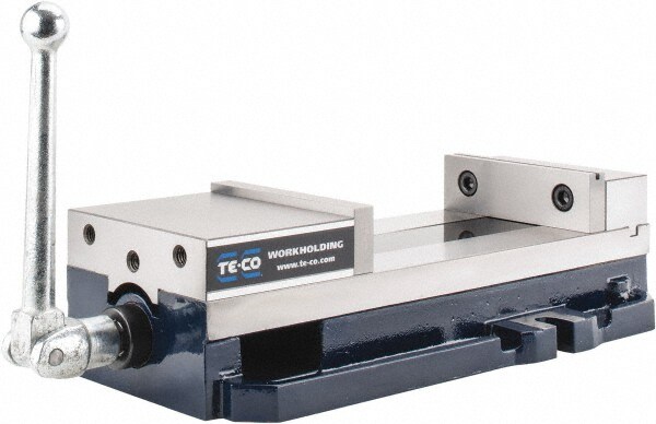Machine Vise: 6" Jaw Width, 9" Jaw Opening, Horizontal, Stationary Base