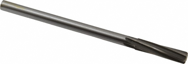 Made in USA 435-0.4844 Chucking Reamer: 31/64" Dia, 8" OAL, 2" Flute Length, Straight Shank, High Speed Steel Image