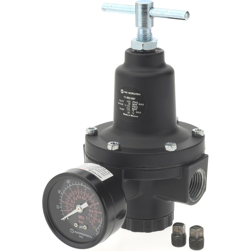 Norgren 11-002-067 Compressed Air Regulator: 1/2" NPT, 400 Max psi Image