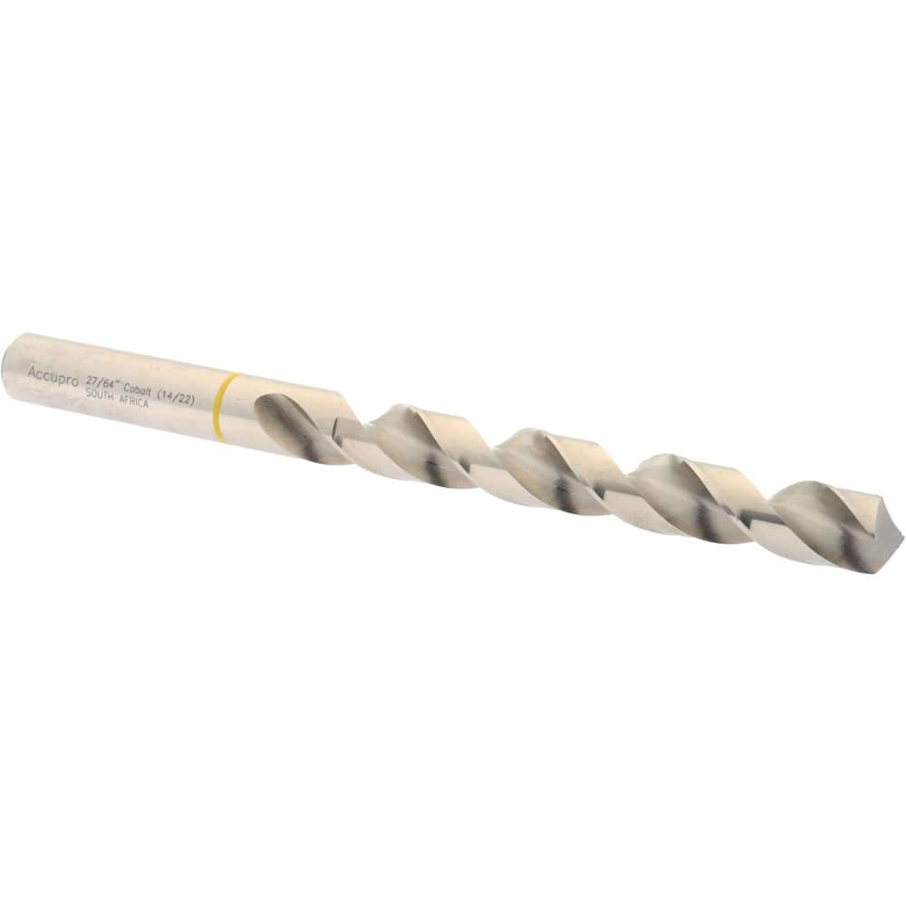 Accupro 1AQ1072-AC Jobber Length Drill Bit: 0.4219" Dia, 130 °, Vanadium High Speed Steel 