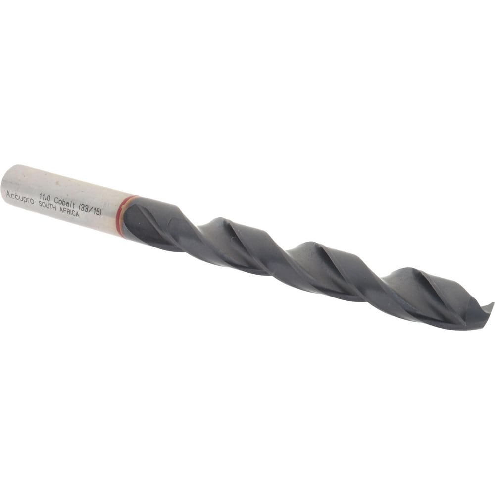 Accupro 1R51100-AC Jobber Length Drill Bit: 0.4331" Dia, 135 °, Cobalt 