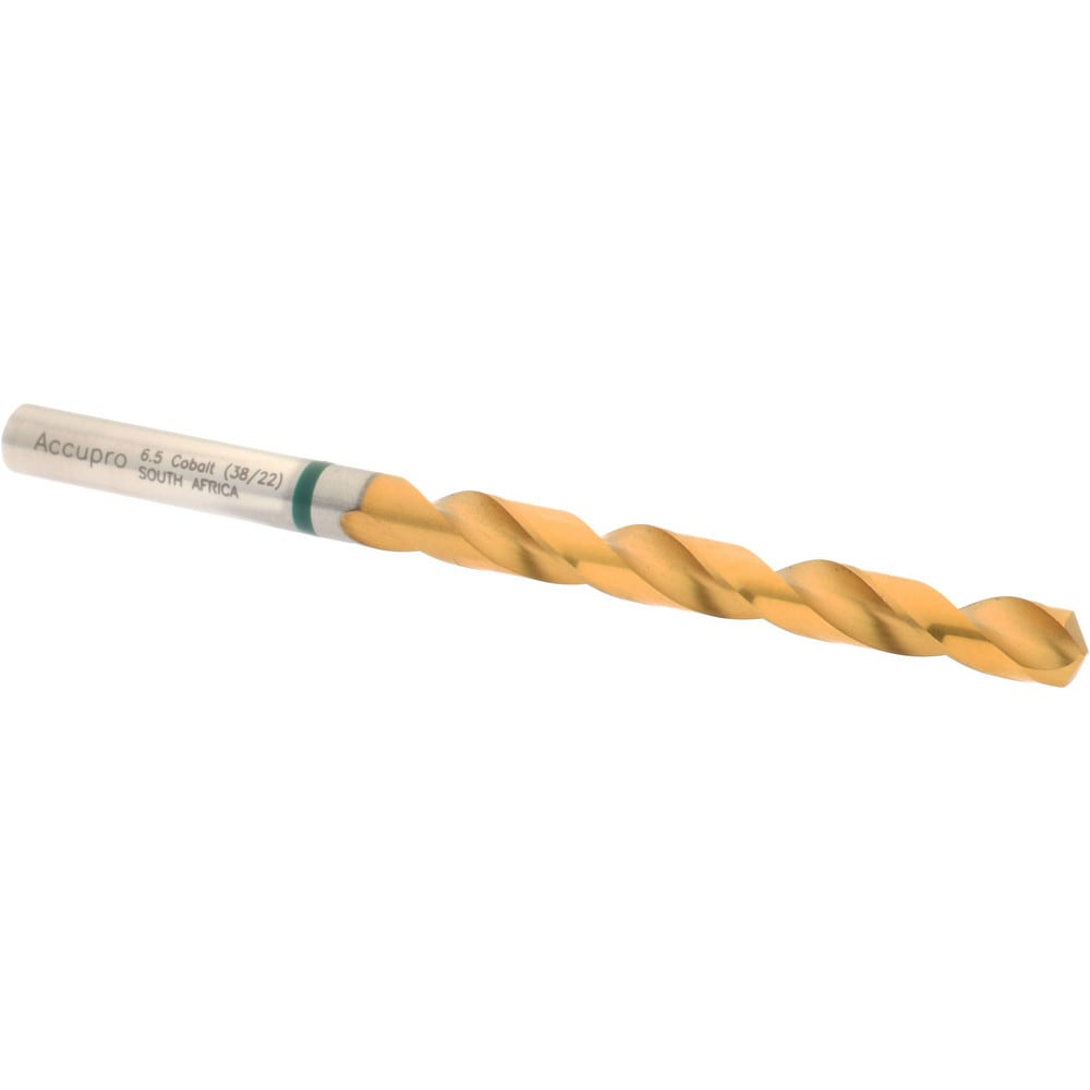 Accupro 1G70650-AC Jobber Length Drill Bit: 0.2559" Dia, 135 °, Cobalt 